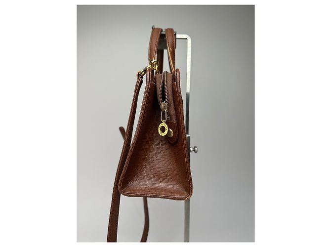 Vintage Courreges 2-Wege-Ledertasche braun - Ansicht 3