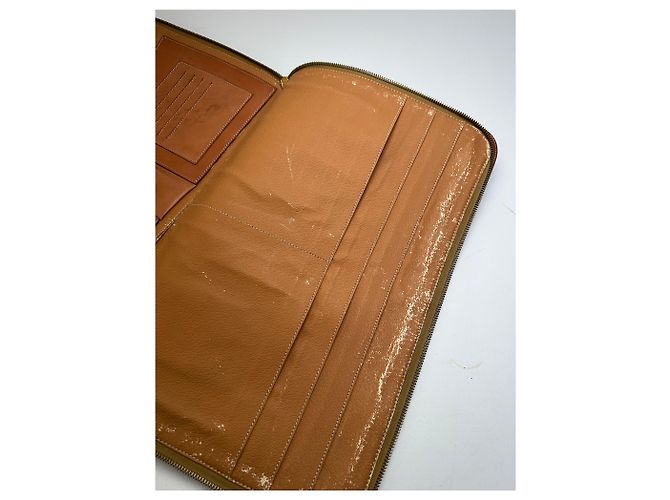Céline Clutch in pelle monogramma Triomphe vintage di Celine Paris marrone - vista 4