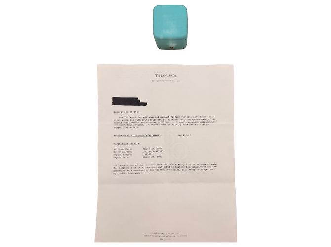 Tiffany & Co. Platin-Diamant Victoria Ring - Ansicht 5