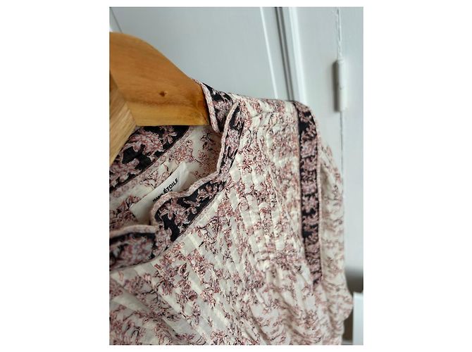 Isabel Marant Etoile Blusa de algodón con estampado floral Rosa Blanco - vista 4