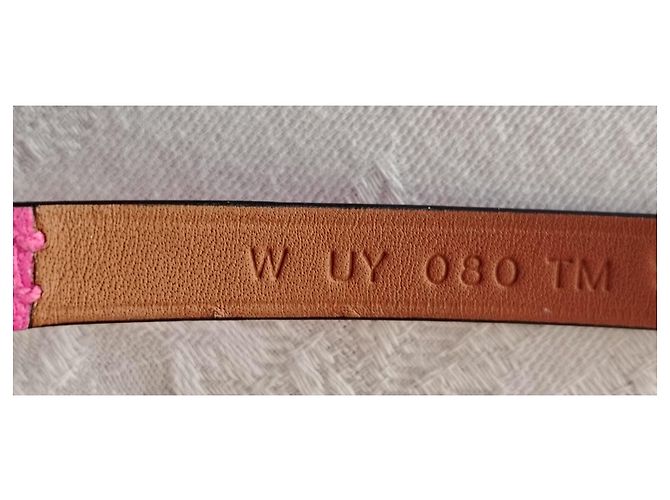 Hermès HERMES BRACCIALE RIVALE MINI CHEVRE CHANKLA. Rosa - vista 5