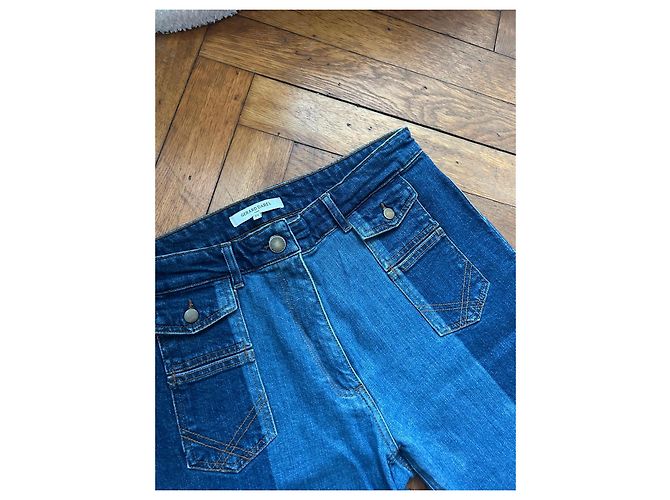 Gerard Darel Anna bicolor Schlagjeans Blau Dunkelblau - Ansicht 2