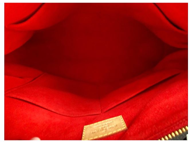 Borsa Louis Vuitton Monogram Pallas Marrone Rosso - vista 10