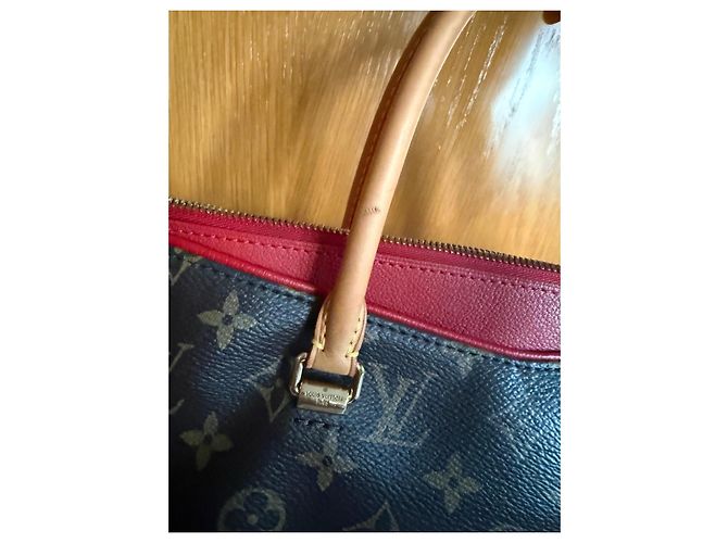 Borsa Louis Vuitton Monogram Pallas Marrone Rosso - vista 12
