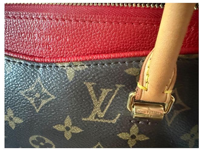 Borsa Louis Vuitton Monogram Pallas Marrone Rosso - vista 14