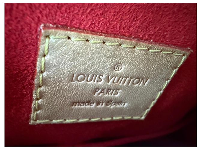 Borsa Louis Vuitton Monogram Pallas Marrone Rosso - vista 7