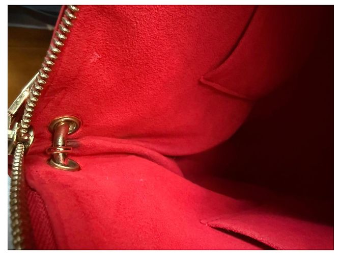 Borsa Louis Vuitton Monogram Pallas Marrone Rosso - vista 8