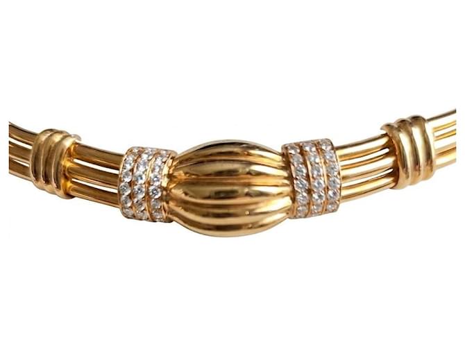 Boucheron Set collana e orecchini in oro e diamanti Gold hardware - vista 4
