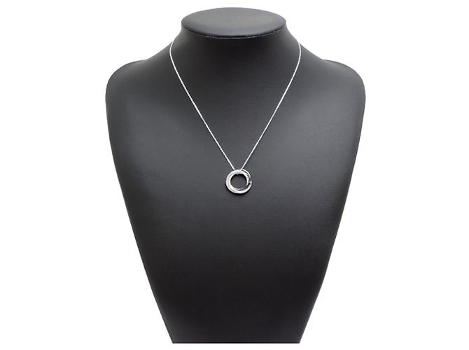 Cartier Trinity Diamant-Halskette Schwarz Silber - Ansicht 8