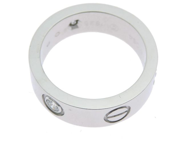 Anello classico Love in oro bianco 18K con diamanti di Cartier - vista 3