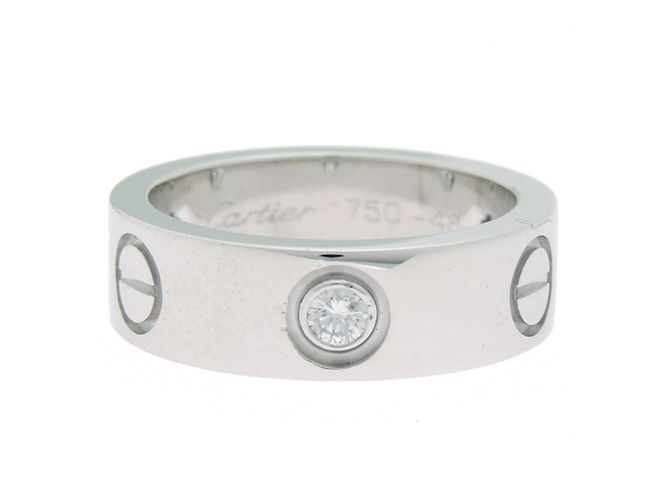 Anello classico Love in oro bianco 18K con diamanti di Cartier - vista 4