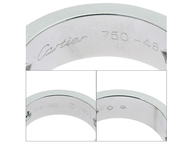 Anello classico Love in oro bianco 18K con diamanti di Cartier - vista 5