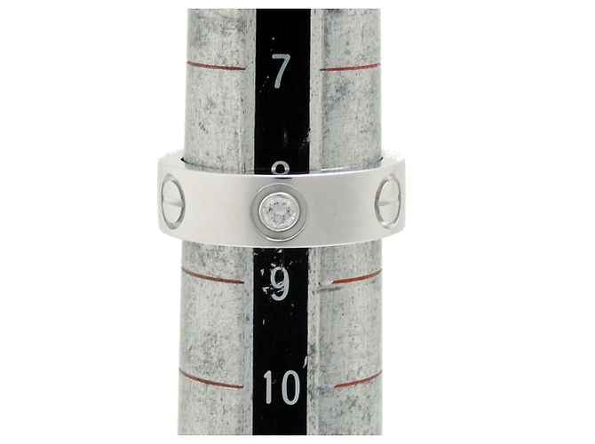 Anello classico Love in oro bianco 18K con diamanti di Cartier - vista 6