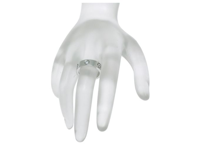 Anello classico Love in oro bianco 18K con diamanti di Cartier - vista 7