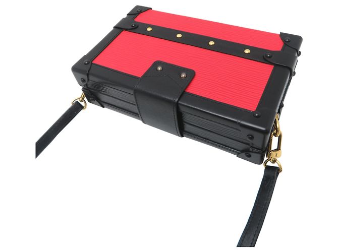 Borsa a Spalla Petite Malle Donna Louis Vuitton Nero Rosso - vista 4