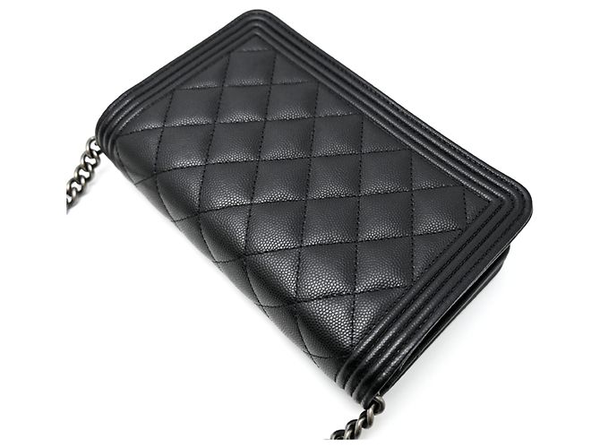Portafoglio a Catena Boy di Chanel Nero - vista 4