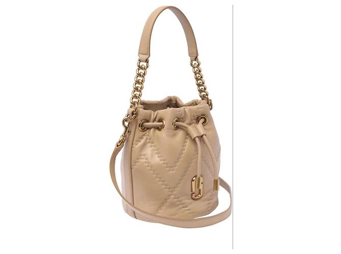 Borsa Mini Bucket J Marc in Pelle Beige di Marc Jacobs - vista 4