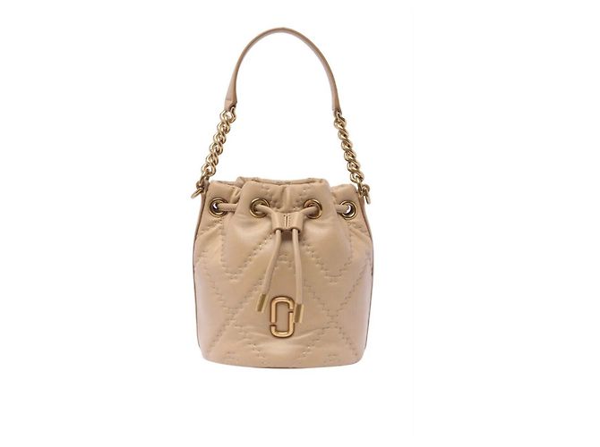 Borsa Mini Bucket J Marc in Pelle Beige di Marc Jacobs - vista 5
