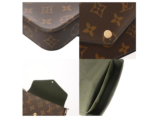 Borsa a Spalla Monogram Multi Pochette Felicie di Louis Vuitton Marrone Cachi - vista 10