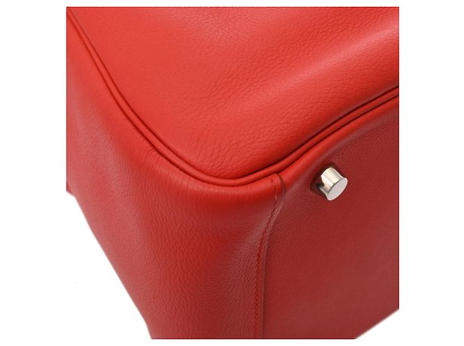 Borsa Hermès Lindy 30 in Rouge Casaque Rosso - vista 6