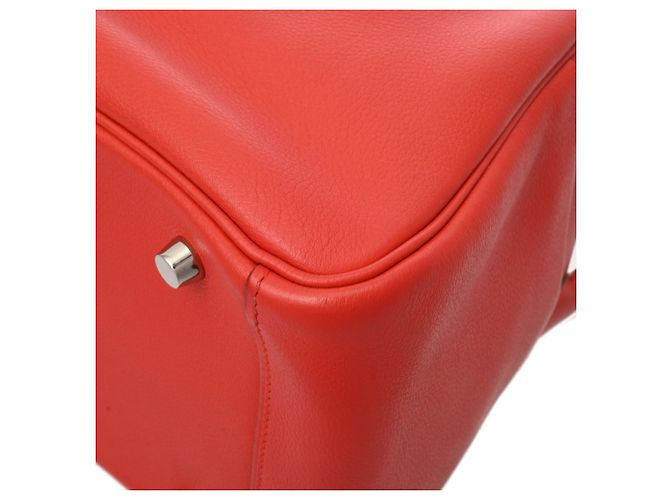 Borsa Hermès Lindy 30 in Rouge Casaque Rosso - vista 7