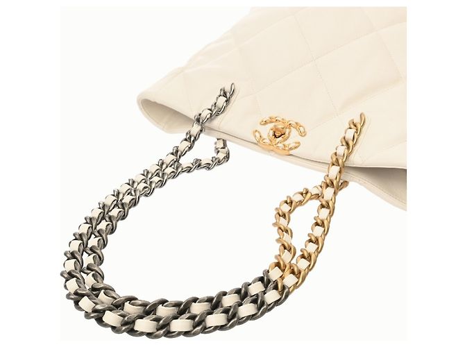 Chanel 19 Kettentasche Weiß - Ansicht 4