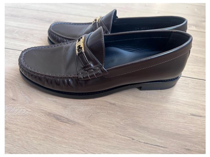 Mocassini Céline Paris in pelle marrone Marrone scuro - vista 4