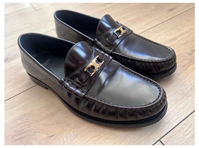 Mocassini Céline Paris in pelle marrone Marrone scuro - vista 6