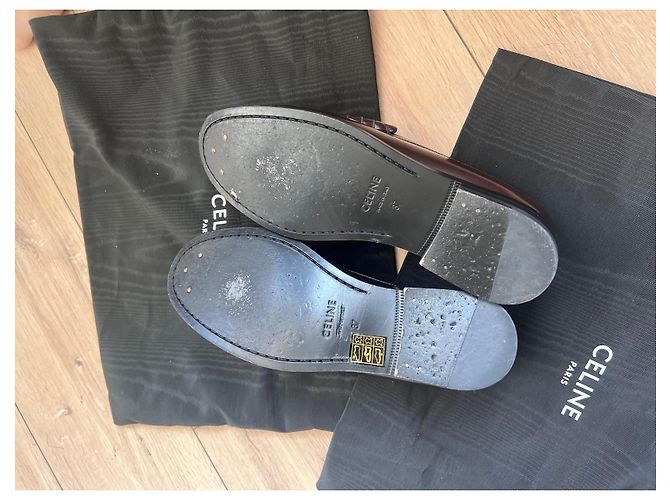 Mocassini Céline Paris in pelle marrone Marrone scuro - vista 8