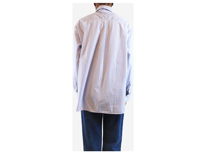 Aime Camisa de algodón a rayas azules - talla UK 6 - vista 2