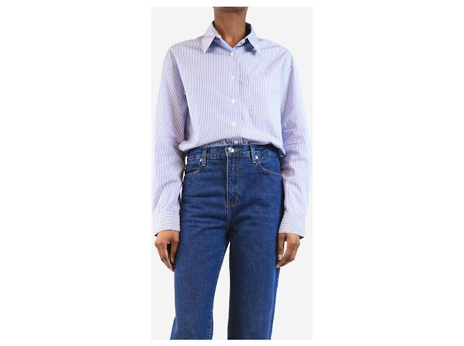 Aime Camisa de algodón a rayas azules - talla UK 6 - vista 3