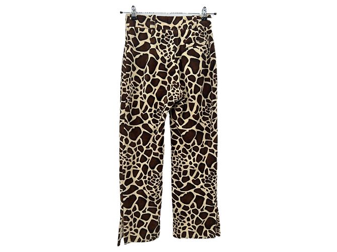 Autre Marque Pantalones BOURGINE con Estampado de Pelo Marrón Castaño - vista 2