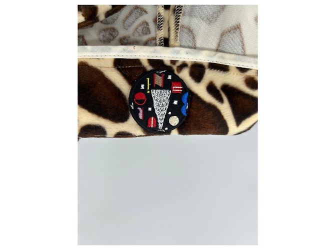 Autre Marque Pantalones BOURGINE con Estampado de Pelo Marrón Castaño - vista 3