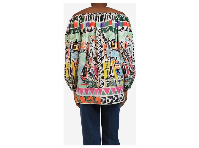 Prada Multicolour printed top - size UK 6 Multiple colors - view 2