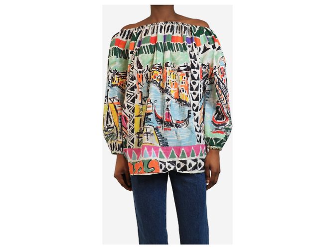 Prada Multicolour printed top - size UK 6 Multiple colors - view 3