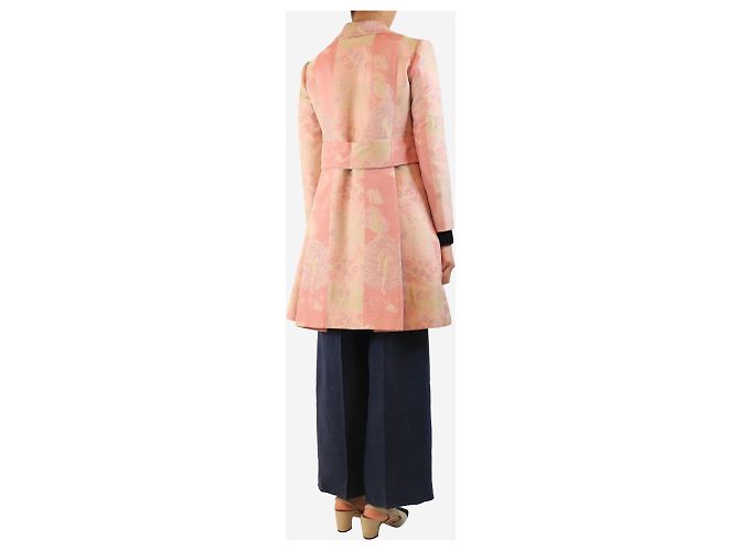 Autre Marque Rosa doppelt gefütterte Jacquard-Jacke - Größe UK 8 Pink - Ansicht 2