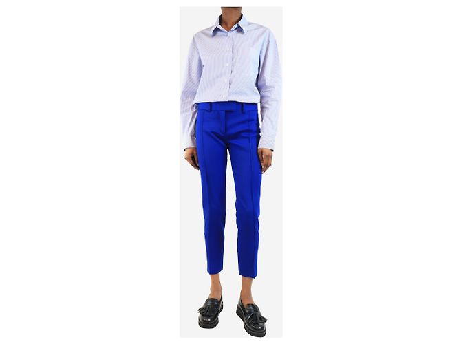 Céline Blaue Woll-Hosen mit schmalem Schnitt - Größe UK 8 - Ansicht 2