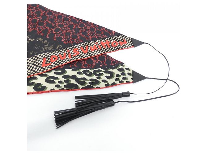 Foulard in seta nera Louis Vuitton Nero - vista 2