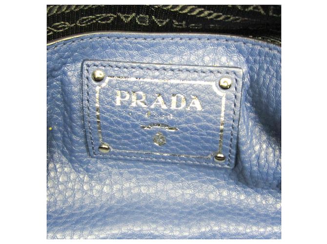 Borsa in pelle Prada VITELLO PHENIX per donne, borsa a spalla blu - vista 17