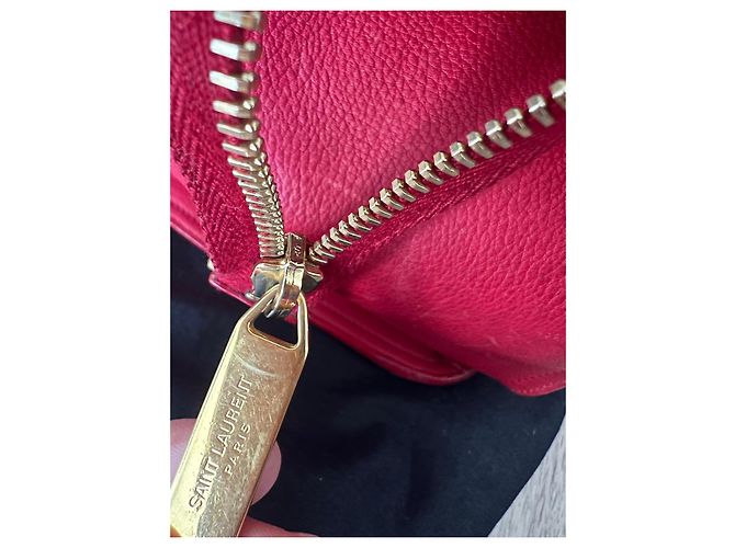 Borsa Tote in Pelle Rossa Saint Laurent Sac de Jour Rosso - vista 10