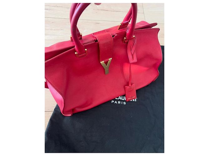 Borsa Tote in Pelle Rossa Saint Laurent Sac de Jour Rosso - vista 14