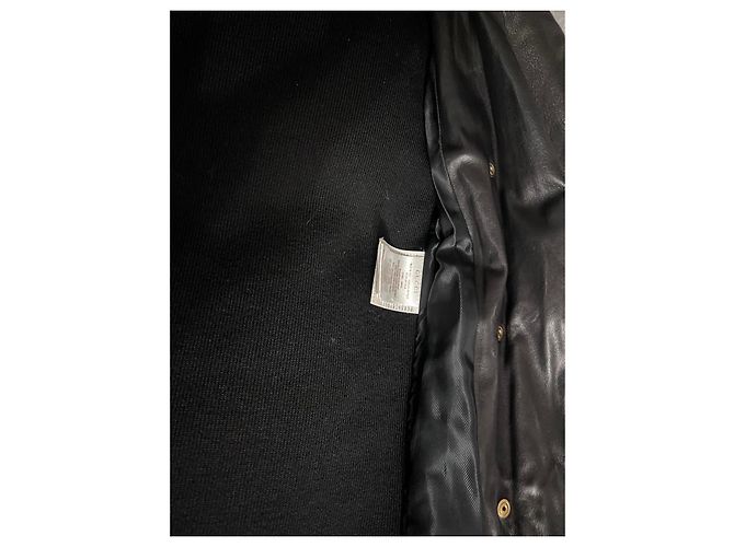 Gucci Lederjacke Schwarz mit Wollärmeln - Ansicht 12