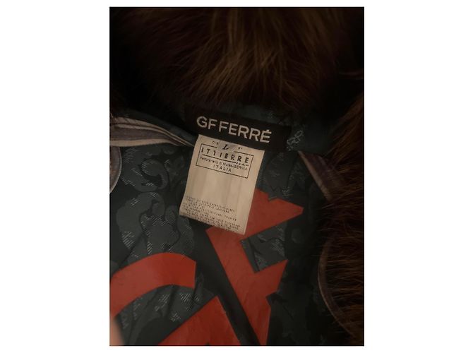 Autre Marque Braune Lederjacke mit Pelzkragen - Ansicht 4