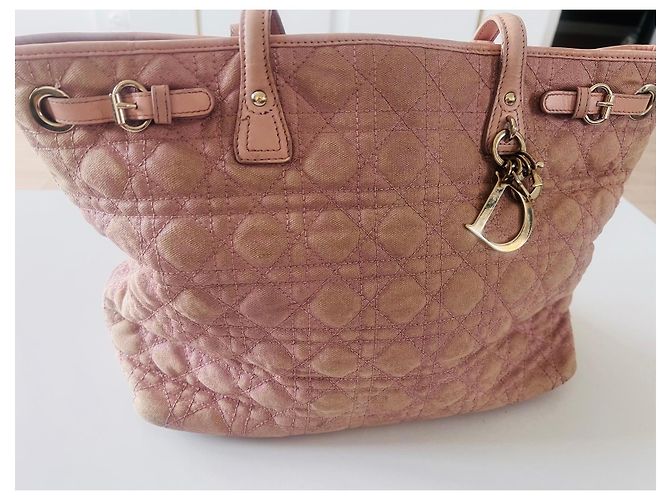 Borsa Tote Dior Cannage Rosa - vista 8