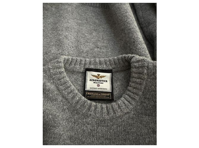 Autre Marque AERONAUTICA MILITARE Wollpullover Grau M - Ansicht 5