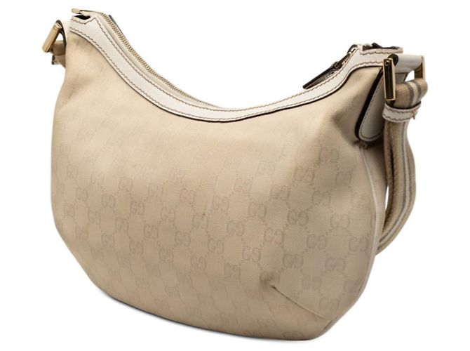 Borsa a tracolla in tela GG di Gucci Bianco Beige - vista 2