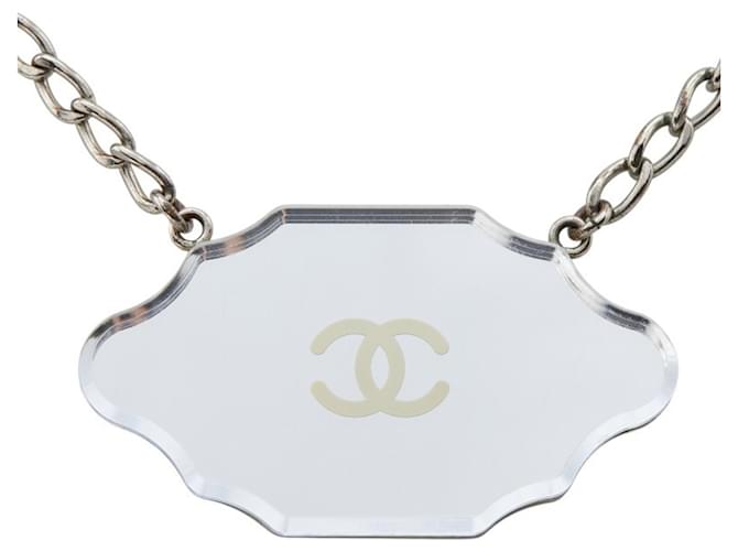 Collana a specchio Chanel con il marchio Coco Argento - vista 2