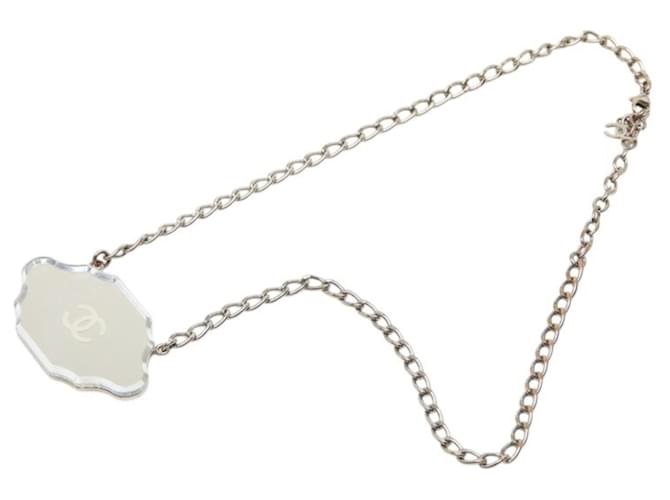 Collana a specchio Chanel con il marchio Coco Argento - vista 4