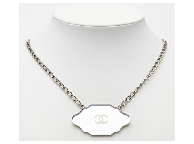 Collana a specchio Chanel con il marchio Coco Argento - vista 6