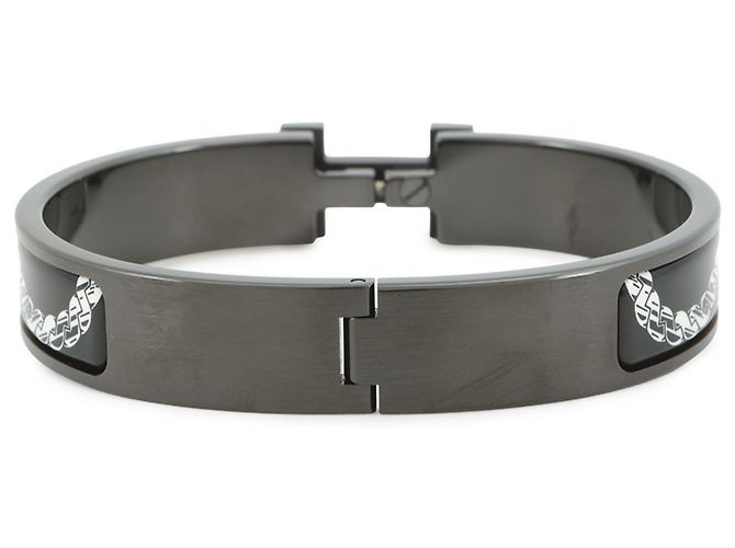 Hermès Clic Charm Armband Schwarz Metallisch - Ansicht 3